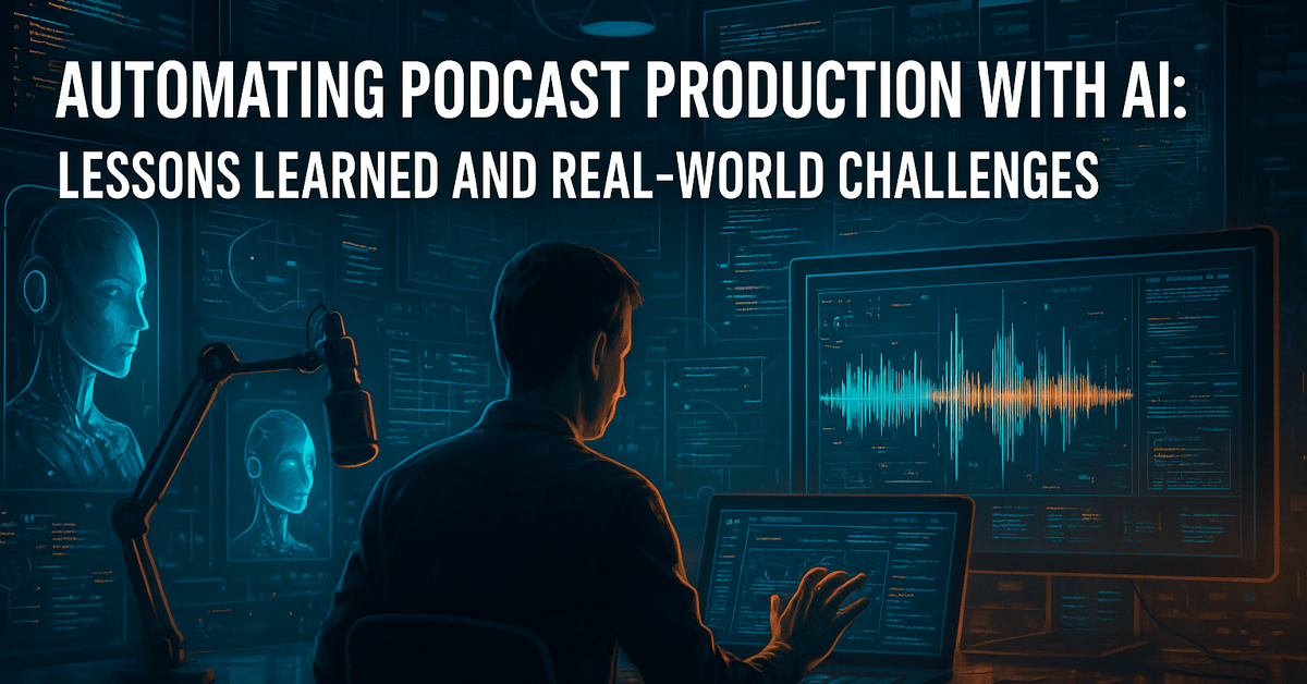 Automating Podcast Production with AI: Lessons Learned and Real-World Challenges